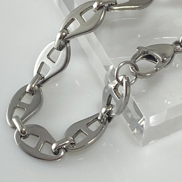 Mariner Coffee Bean Chain Link Bracelet Stainless Steel - Picture 8 of 10